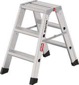 HAILO Stahlrohr-Tritt Master D80 mit 2 Stufen und Plattform, 470 mm Arbeitshöhe, Aluminium