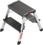 HAILO Stahlrohr-Tritt Master D70 – 2 Stufen, Plattformhöhe 400 mm, bis 150 kg