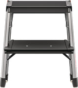 HAILO Stahlrohr-Tritt Master D70 – 2 Stufen, Plattformhöhe 400 mm, bis 150 kg