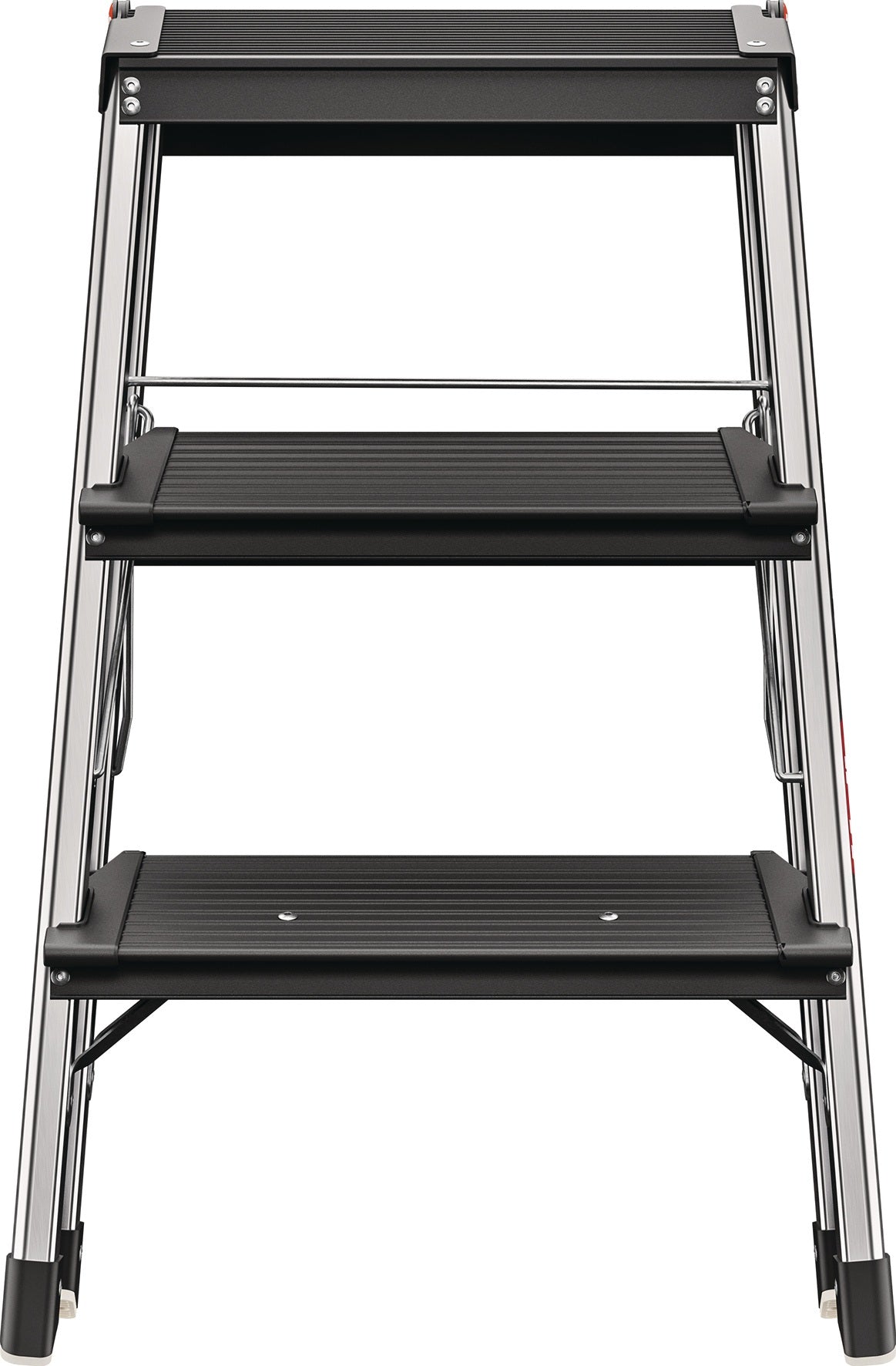 HAILO Stahlrohr-Tritt Master D70 – 2 Stufen, Plattformhöhe 400 mm, bis 150 kg