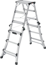 HAILO Stufenstehleiter DTL100 2x4-2x6 Stufen Aluminium teleskopierbar