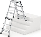HAILO Stufenstehleiter DTL100 2x4-2x6 Stufen Aluminium teleskopierbar