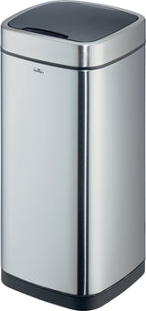 DURABLE Abfallsammler NO TOUCH 12L – Sensor-Tretabfallsammler Edelstahl metallic silber