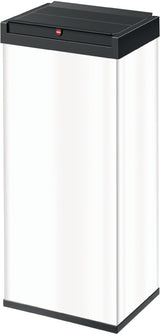 HAILO Abfallbehälter 52 l – Weiß, Stahlblech, Schwingdeckel, 763 x 339 x 260 mm