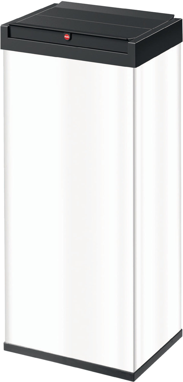HAILO Abfallbehälter 52 l – Weiß, Stahlblech, Schwingdeckel, 763 x 339 x 260 mm