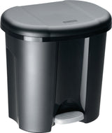 ROTHO Tretabfallsammler DUO 2x10l – Doppel-Mülleimer mit Tretmechanismus, schwarz