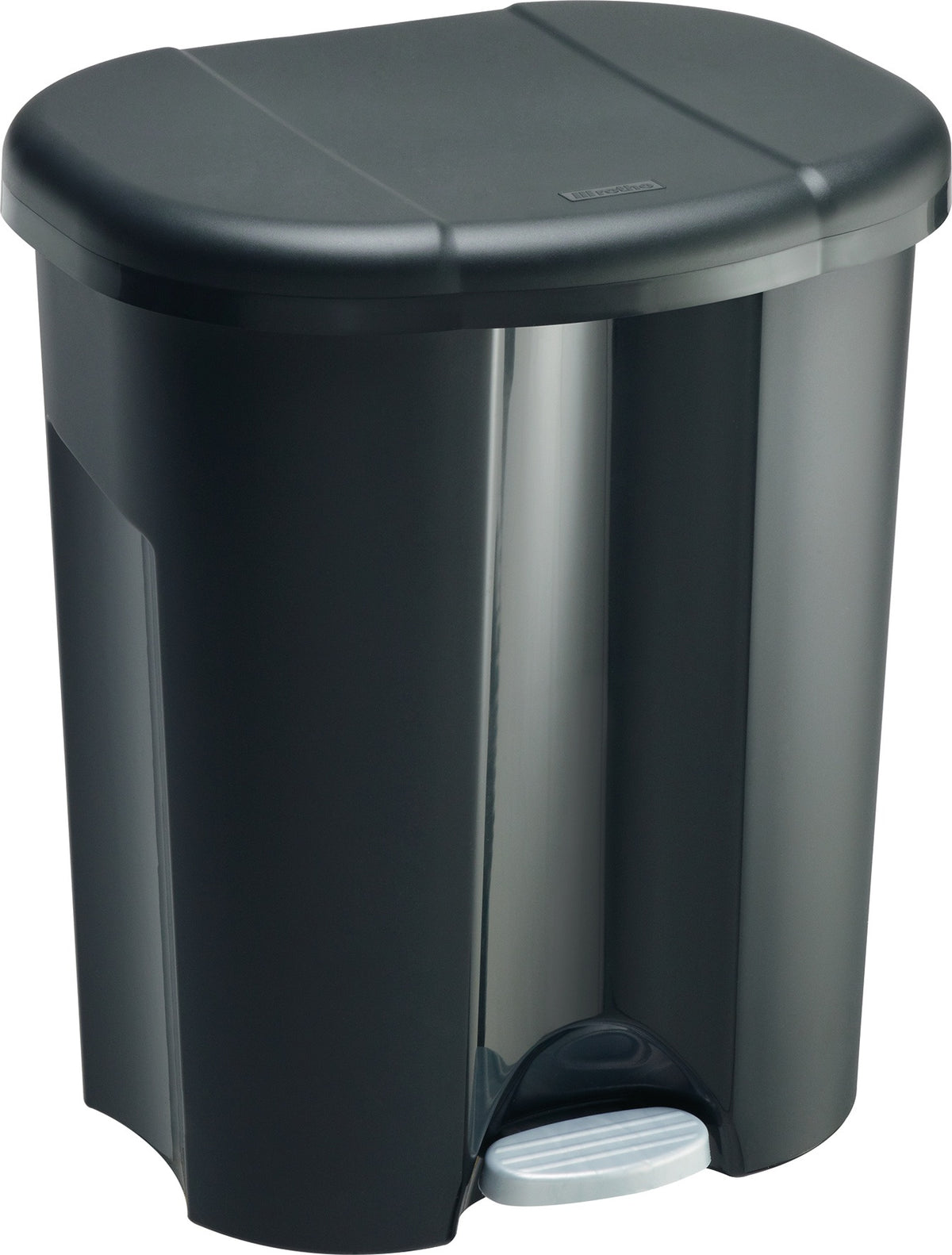 ROTHO Tretabfallsammler DUO 2x10l – Doppel-Mülleimer mit Tretmechanismus, schwarz