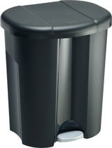 ROTHO Tretabfallsammler DUO 2x10l – Doppel-Mülleimer mit Tretmechanismus, schwarz
