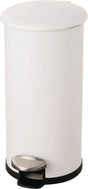 HELIT Tretabfallsammler the zinc 12 l – Stahl pulverbeschichtet weiß, Soft-Close, verzinkter Inneneimer