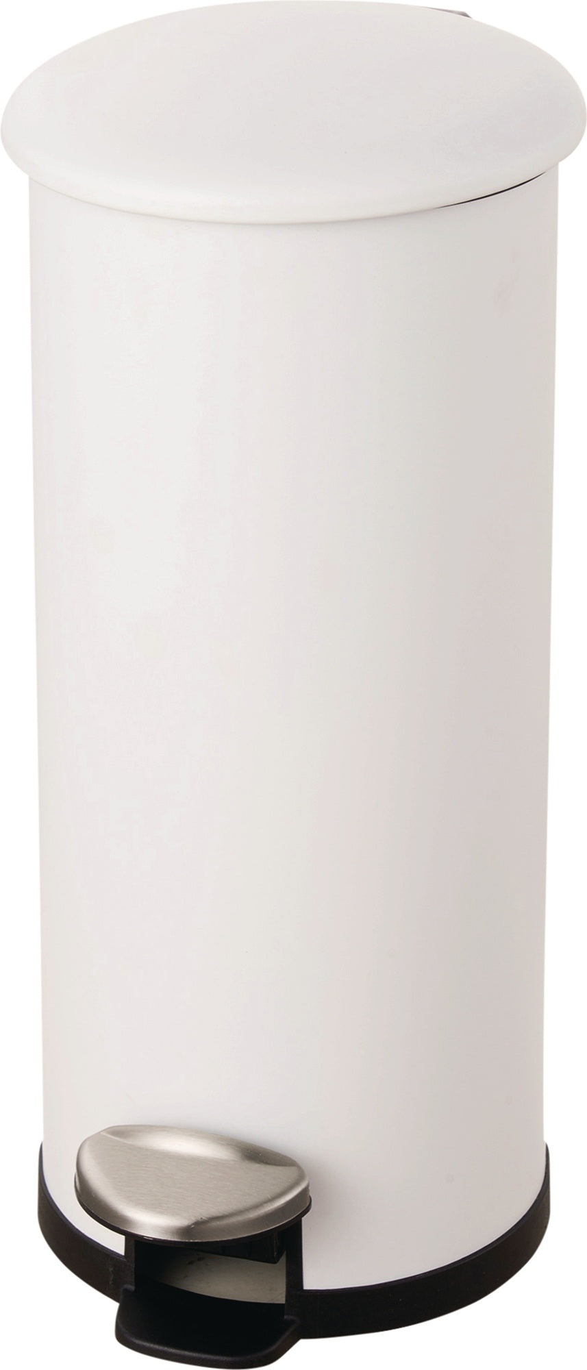 HELIT Tretabfallsammler the zinc 12 l – Stahl pulverbeschichtet weiß, Soft-Close, verzinkter Inneneimer