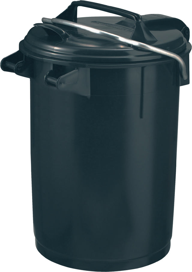 SULO Mülleimer 35 l anthrazit mit Bügel – HDPE, DIN 6628, staubfreie Entleerung
