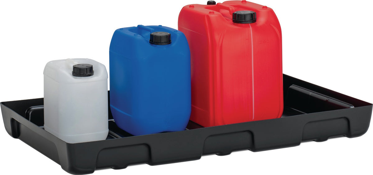 CEMO Regalwanne 21 l PE – Auffangwanne für Kleingebinde, 976 x 395 x 95 mm, DIBt-Zulassung