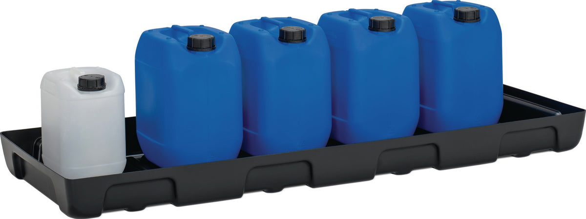 CEMO Regalwanne 21 l PE – Auffangwanne für Kleingebinde, 976 x 395 x 95 mm, DIBt-Zulassung