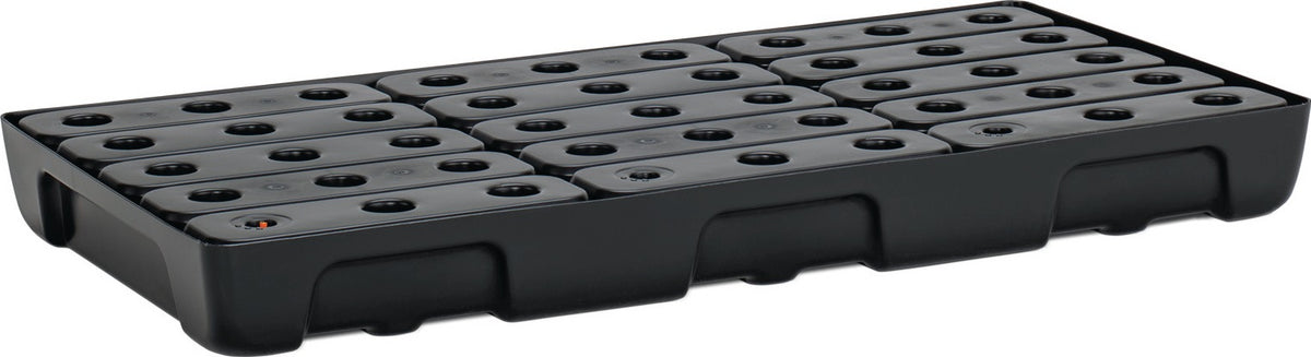 CEMO Regalwanne 21 l PE mit PE-Rost & Leckanzeiger – 976 x 395 x 95 mm