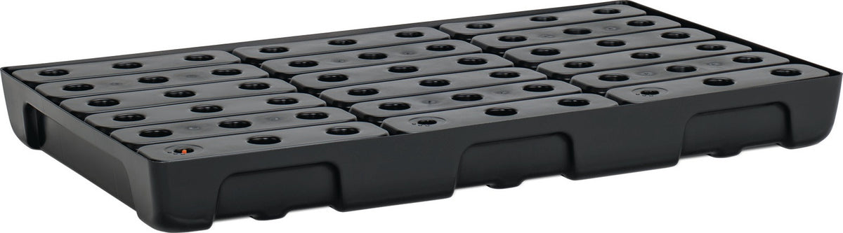 CEMO Regalwanne 21 l PE mit PE-Rost & Leckanzeiger – 976 x 395 x 95 mm