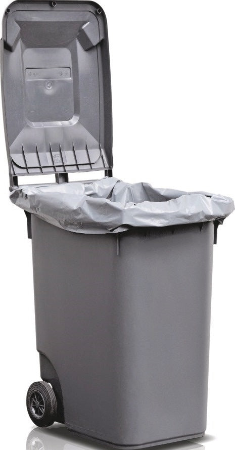 NORDWEST Kunststoffsack 120 l LD-PE grau 100 µm 500/450 x 1250 mm – 100 Stück