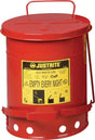 JUSTRITE Sicherheitssammelbehälter 20l Stahlblech rot Ø300xH400mm