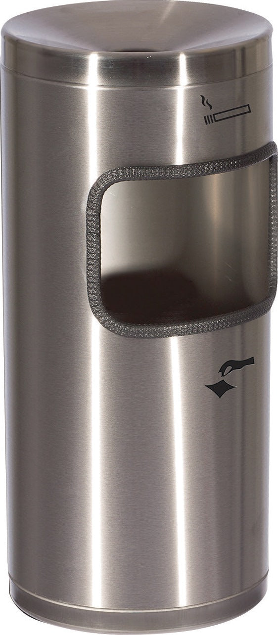 TKG Sicherheitswandascher Ø180xH410mm silberfarbig – Edelstahl Wandmodell mit Kippvorrichtung