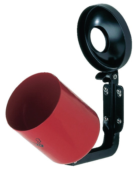 TKG Wandascher Ø90xH100mm rot mit Kippvorrichtung – Stahlblech pulverbeschichtet