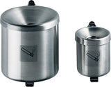 TKG Sicherheitswandascher Ø180xH410mm silberfarbig – Edelstahl Wandmodell mit Kippvorrichtung