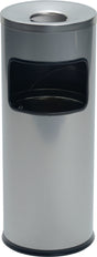 DURABLE Kombiascher Ø250xH630mm silber Stahlblech mit Flammenlöschkopf