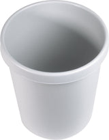 HELIT Papierkorb 18 l mit Griffrand, lichtgrau, Ø 315 mm, 6er-Pack