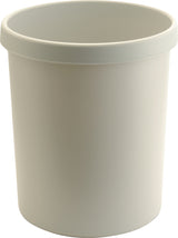 HELIT Papierkorb 30 l mit Griffrand, lichtgrau, Ø 350 mm, 405 mm hoch, Kunststoff