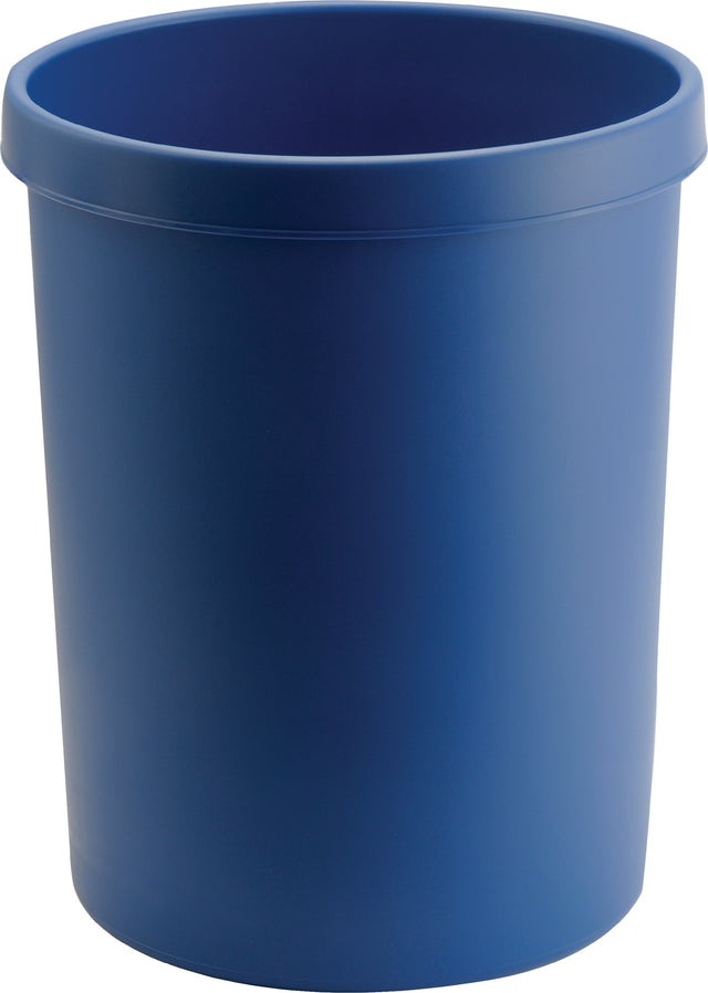 HELIT Papierkorb 45 l mit Griffrand, Kunststoff blau, Ø 390 mm, H 480 mm