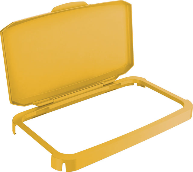DURABLE Klappdeckel PP gelb für 60 l Abfallbehälter – lebensmittelecht, 510 x 285 mm