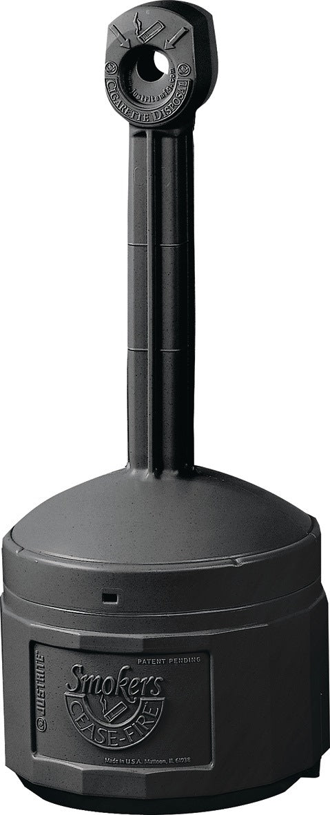 JUSTRITE Standascher D419xH978mm grau – Selbstlöschend, 15 l, Polyethylen