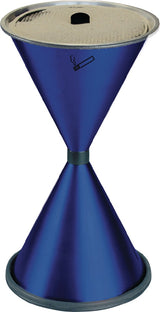 Standascher D405xH770mm blau Stahlblech TKG – Pulverbeschichteter Ascher mit Aluminium-Einlegeschale