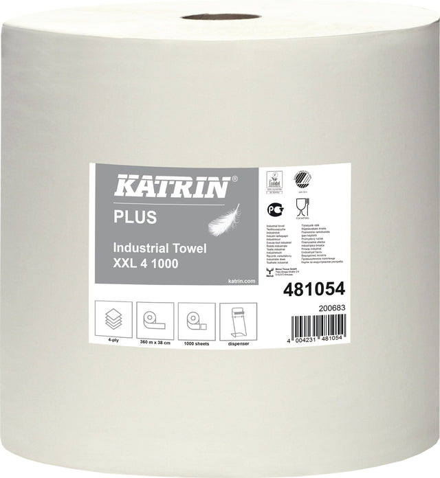 ELOS Putzpapier Katrin Plus XXL 4-lagig hochweiß 1000 Blatt Rolle