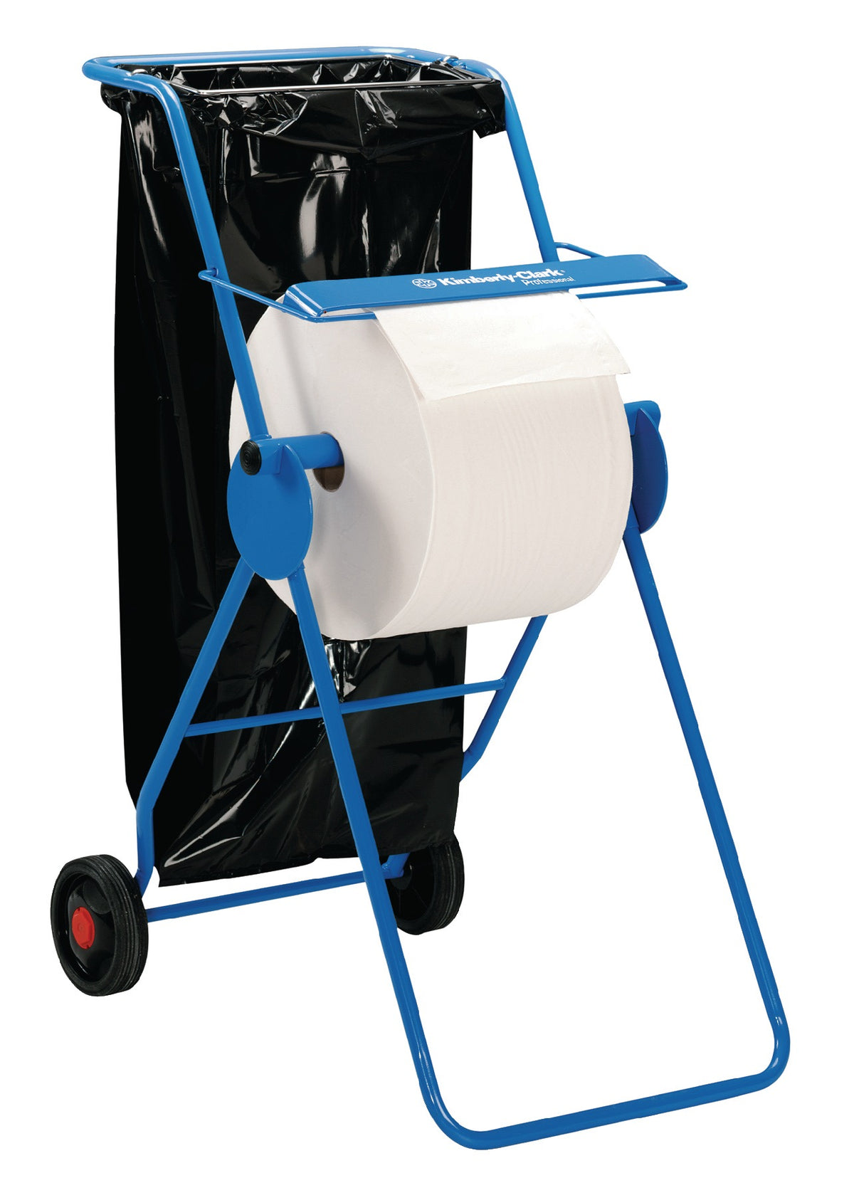 KIMBERLY-CLARK Bodenständer 6155 – fahrbarer Putztuchspender mit Abfallsackhalterung