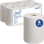SCOTT Rollenhandtuch 6657 1-lagig, ungeprägt, weiß, 6 Rollen – Airflex™ Technologie