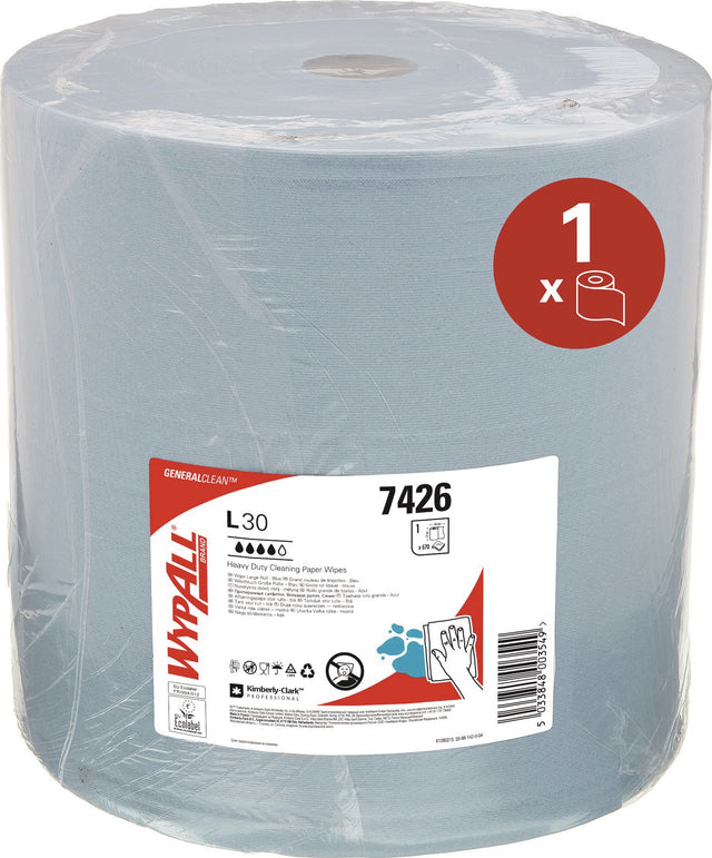 KIMBERLY-CLARK WYPALL L30 ULTRA Putztuch 3-lagig perforiert blau 750 Tücher Rolle