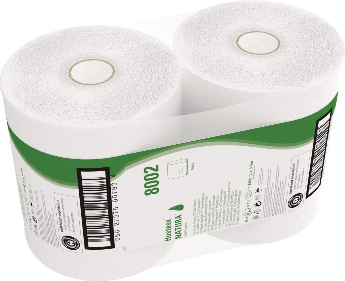 KIMBERLY-CLARK SCOTT 8002 Toilettenpapier 1-lagig, 6 Rollen, 525 m pro Rolle, Recycling
