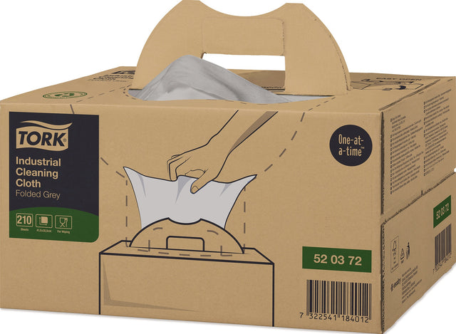 TORK 520372 Putztuch grau 415 x 335 mm, 1-lagig, 210 Tücher pro Karton