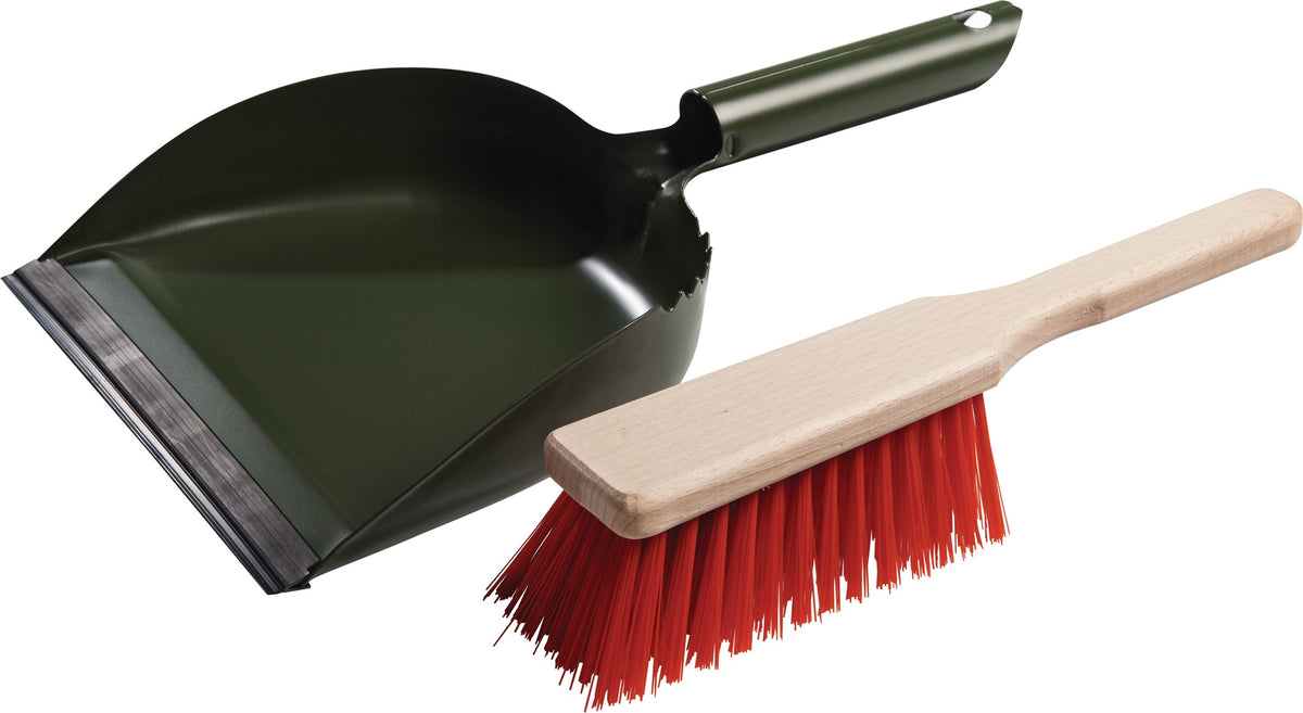 Sorex Kehrschaufelset mit Metallgriff – lackierte Metallschaufel mit Handfeger