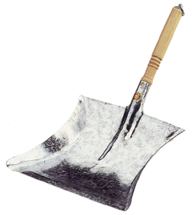Kehrschaufel mit Holzgriff von Albert Turk – Metall verzinkt, Blatt 260 x 280 mm, 10er-Pack