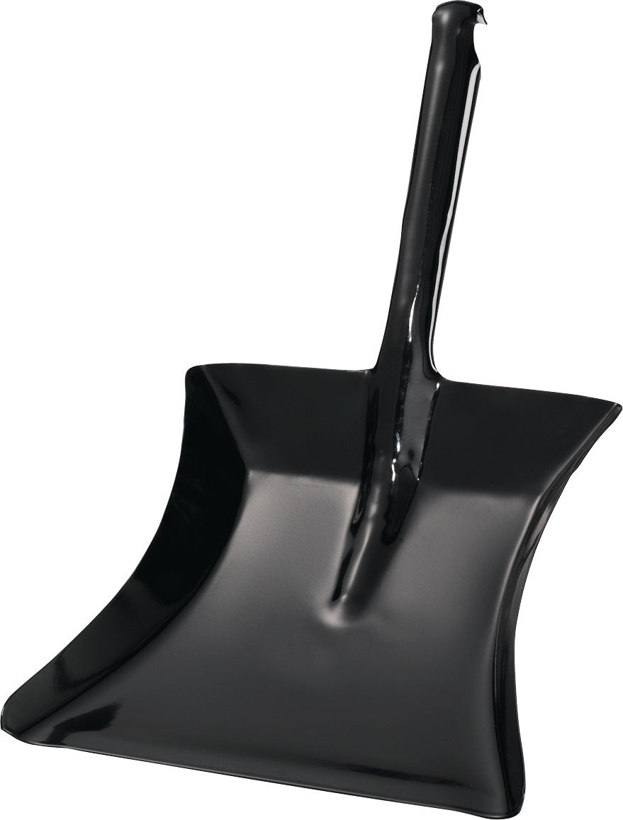 Kehrschaufel mit Düllgriff von Albert Turk – Metall, schwarz lackiert, 230 x 260 mm, 10er-Pack