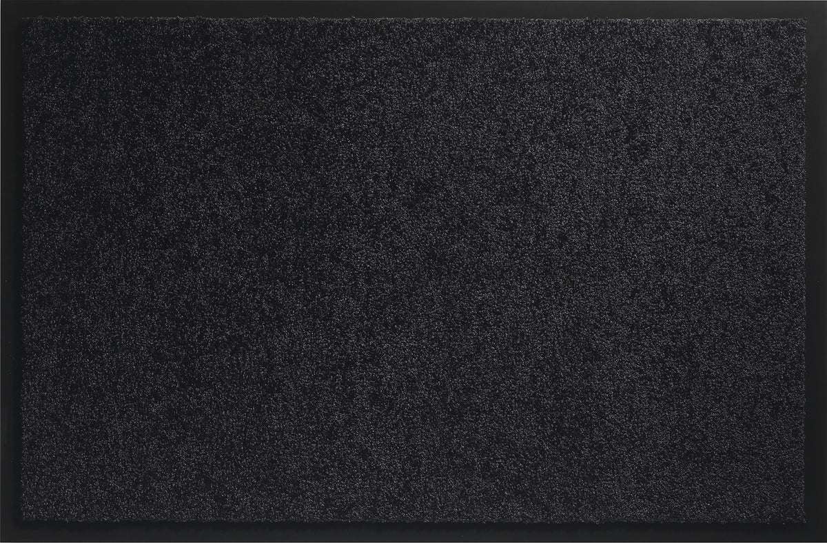HAMAT Fußmatte waschbar schwarz PA 600x900 mm – rutschfester Vinylrücken für Innenbereiche