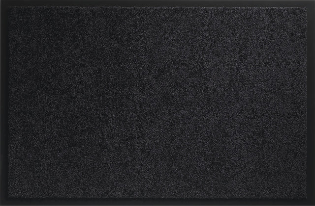 HAMAT Fußmatte waschbar schwarz PA 600x900 mm – rutschfester Vinylrücken für Innenbereiche