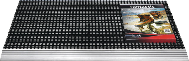 HAMAT Fußmatte Alu-Anlaufkante schwarz/silber PP/Alu 430x750x22 mm für den Außenbereich
