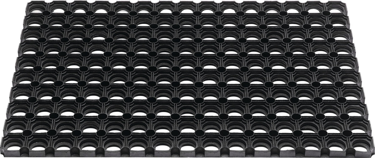 HAMAT B. V. Fußmatte offene Ringe schwarz Gummi 400x600x22 mm für den Außenbereich