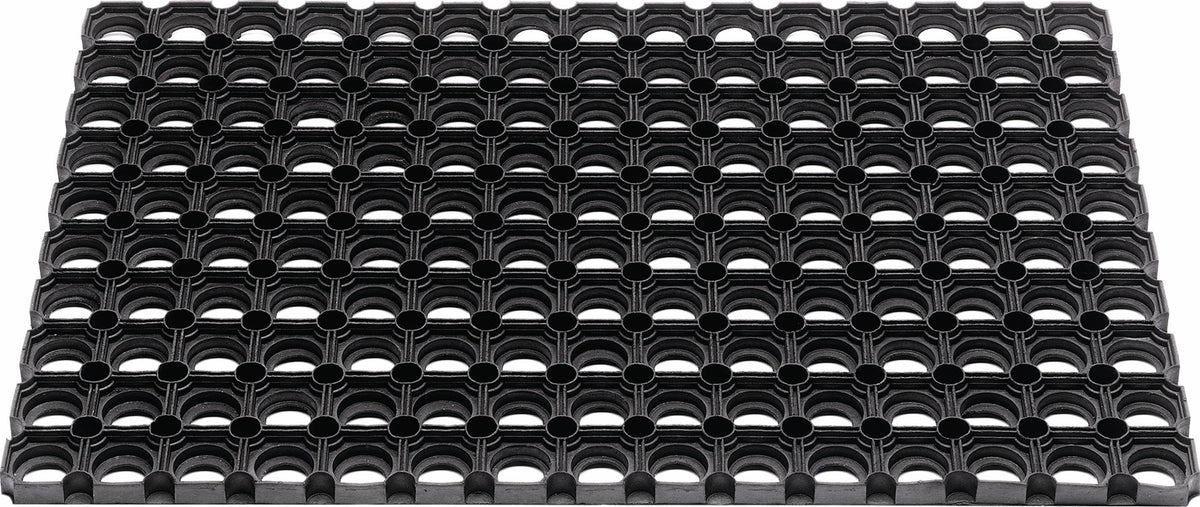 HAMAT B. V. Fußmatte offene Ringe schwarz Gummi 400x600x22 mm für den Außenbereich