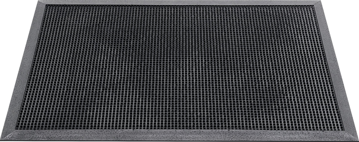 HAMAT Fußmatte schwarz 700x460 mm – genoppte Gummimatte für den Außenbereich, ca. 15 mm stark