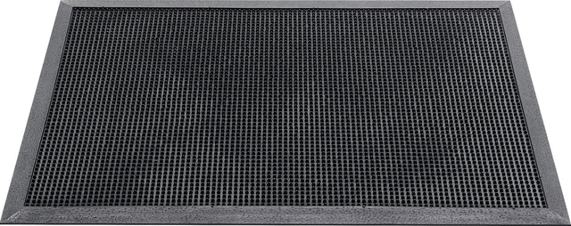 HAMAT Fußmatte schwarz 700x460 mm – genoppte Gummimatte für den Außenbereich, ca. 15 mm stark