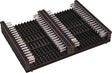 HAMAT Fußmatte schwarz 100% Polypropylen mit Reinigungsbürsten 290x390x55 mm