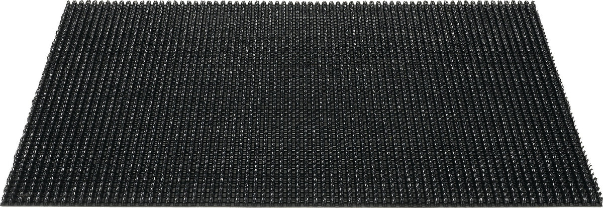 HAMAT Fußmatte Schwarz 100% PE 600x400x12 mm mit Reinigungsbürsten