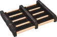 HAMAT Schuhreiniger Fußmatte mit Reinigungsbürsten 270x340x55 mm – 100% Polypropylen, schwarz/natur